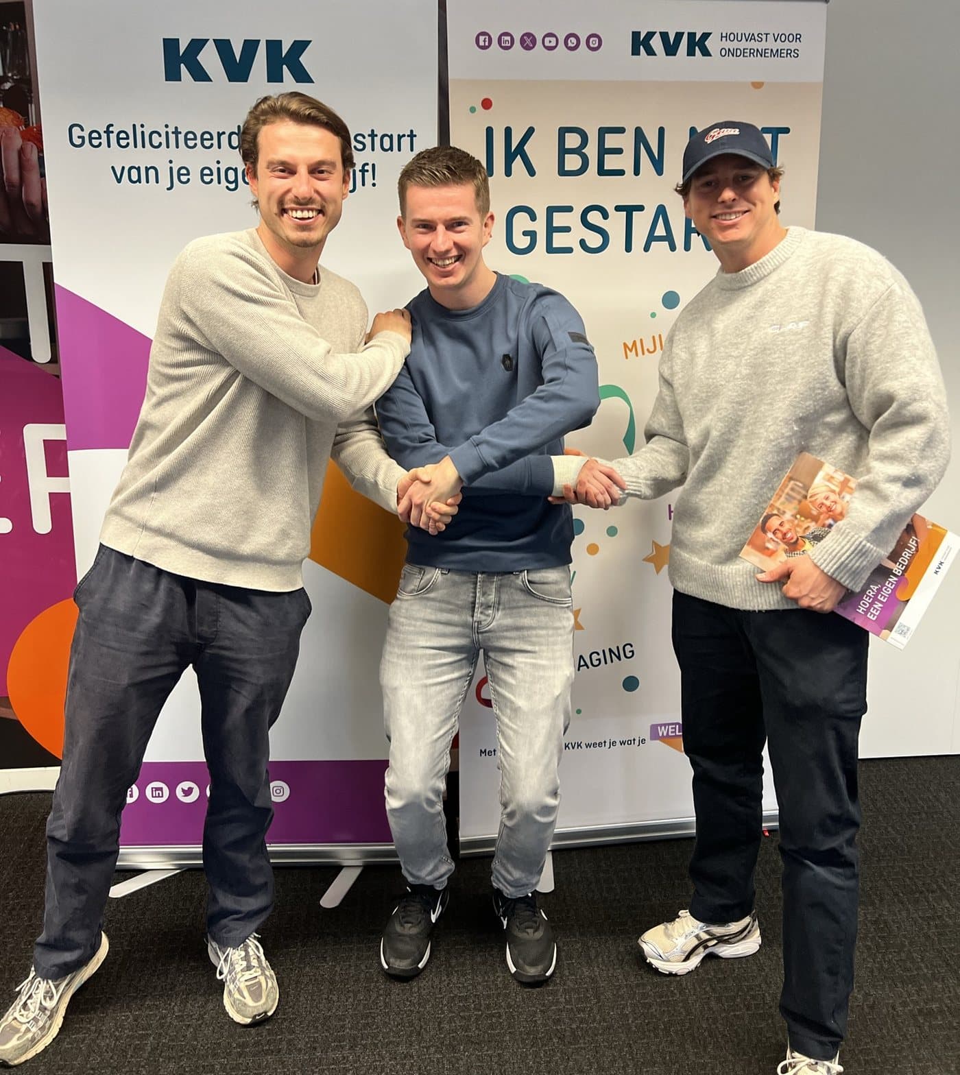 Niek, Sander en Lucas, de oprichters van Brugklasbaas